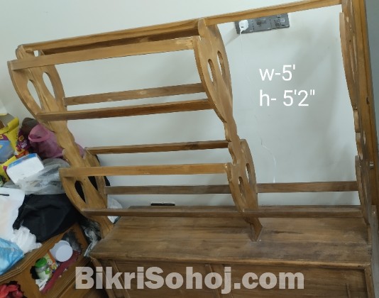 Alna Shegun wood (সেগুন কাঠের আলনা)